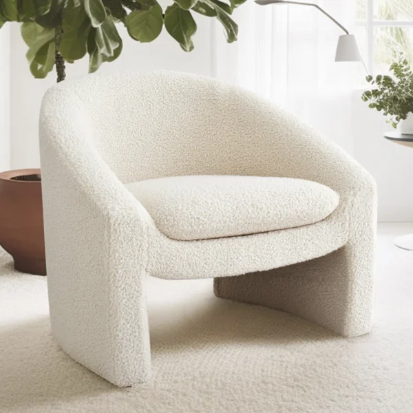 The Nook & Bouclé Barrel Chair