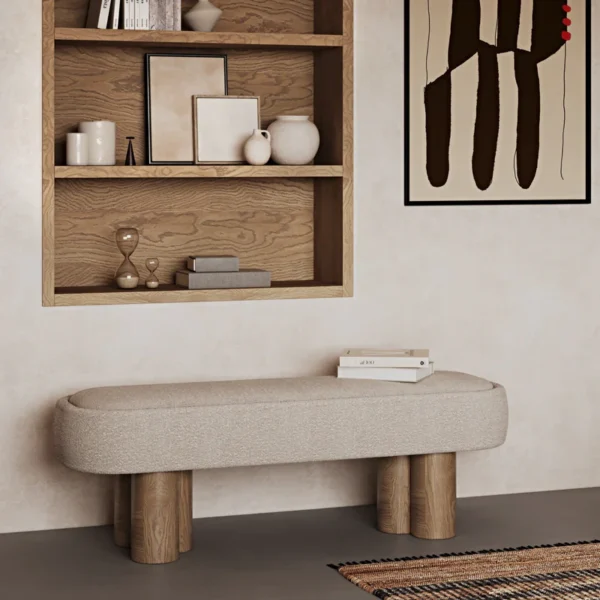 The Nimbus Curve Accent Bench