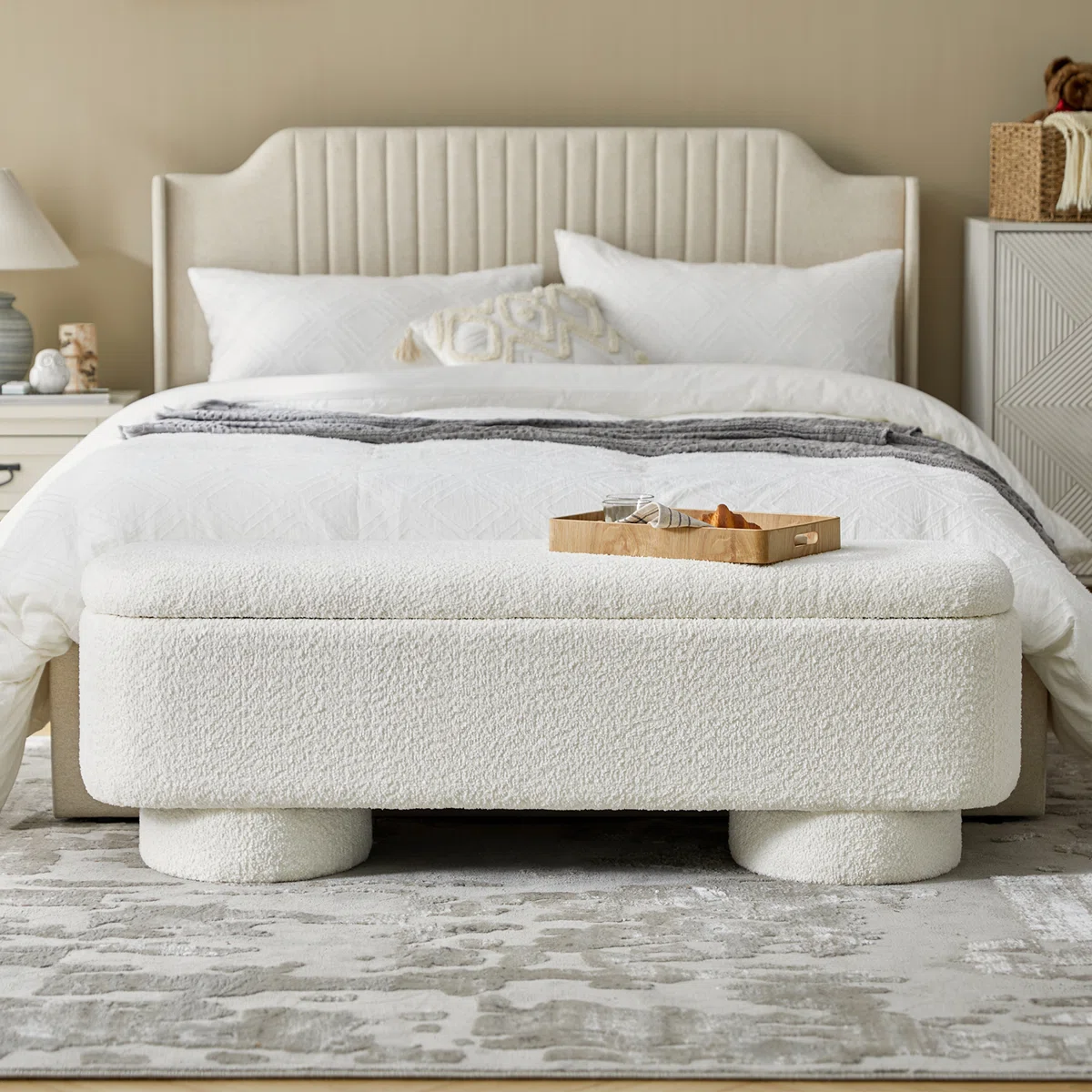 Sigman+54.5_W+Modern+Storage+Bench+with+Round+Shape+Design-715586157 (2) Modern Round Storage Bench - Curvo Design - Image 1