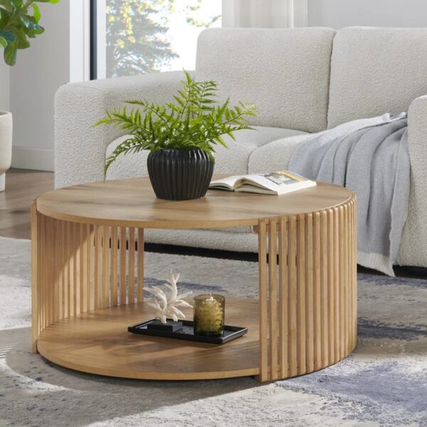 The Nomad 86Cm Industrial Wheeled Cocktail Table