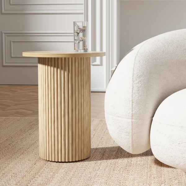 Grain Cove Pedestal Side Table